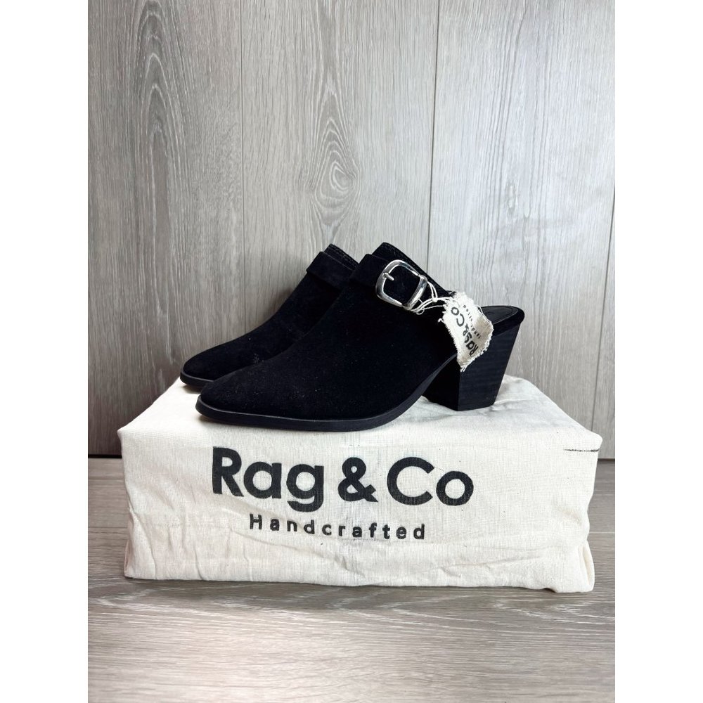 Rag & Co Grey Black Darcie Buckle Mules NWT Various Sizes - Picture 14 of 16